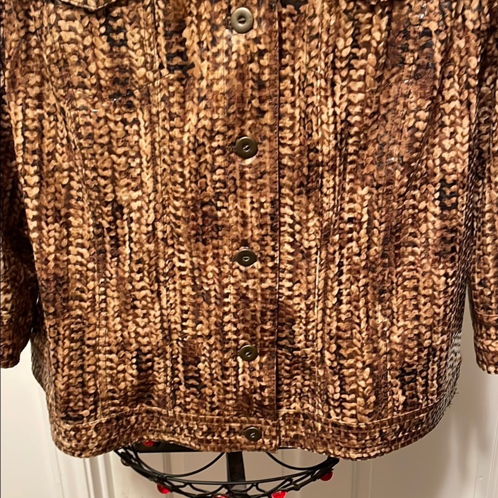 🚗🚗🚗BOGOHO🚗🚗🚗Ruby Rd. Textured Brown Button-Up Jacket—18W - Picture 4 of 9